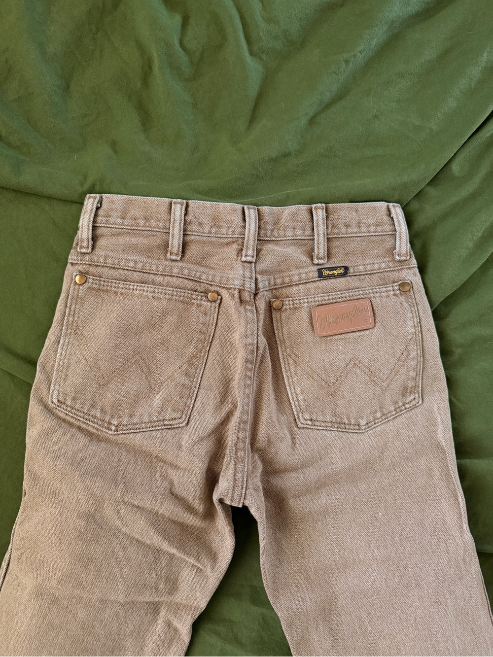 Wrangler Tan/Brown Denim Jeans with Branded Label